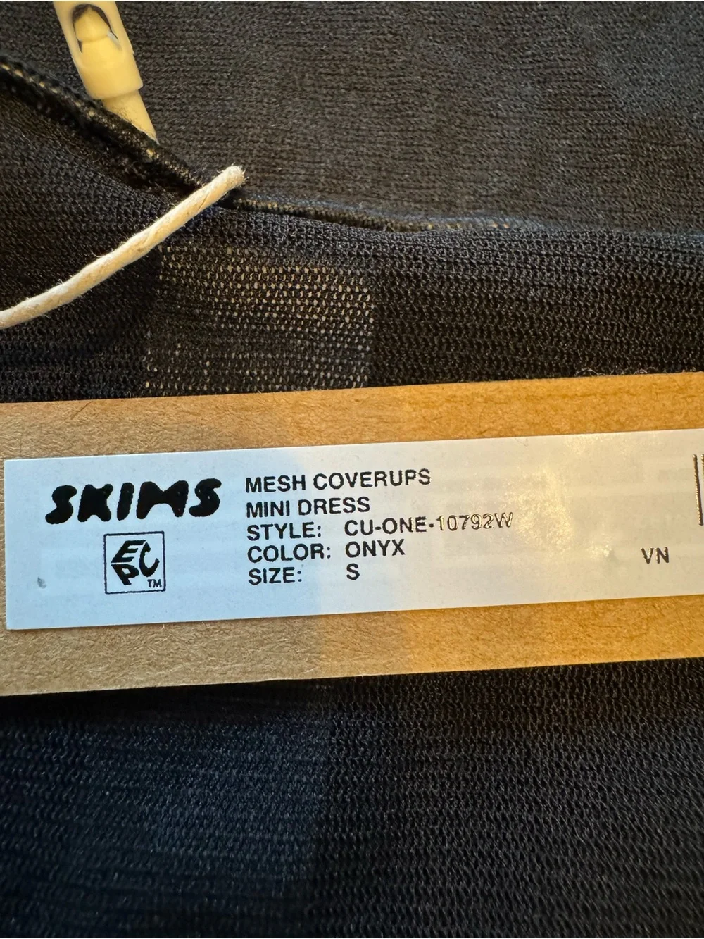 SKIMS MESH COVER-UPS MINI DRESS S